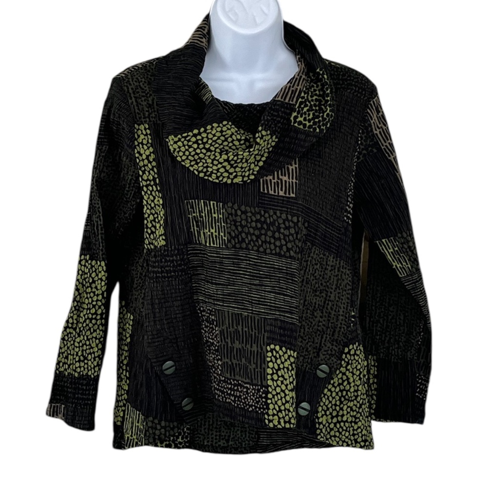 Habitat top in black and green, size XS, like new!